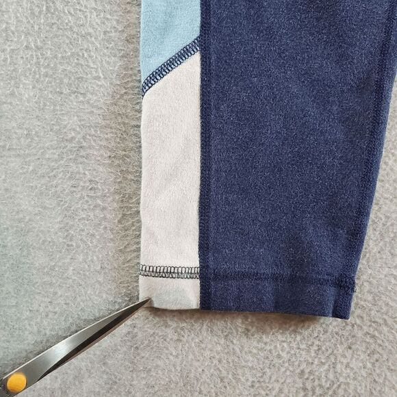 Reebok Legging Women 1X Blue Fleece Cotton Activewear High Waist Skinny Leg Logo - Picture 2 of 9